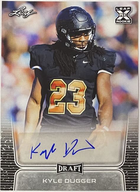 Kyle Dugger Autographed 2020 Leaf Draft Lenoir-Rhyne Bears Football ...