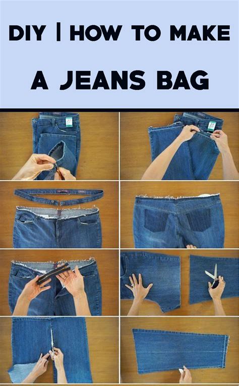 learn how to make a beautiful bag using old jeans Diy Jeans Bag Tutorial, Jeans Bag Diy, Diy ...