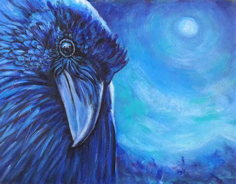 Raven Acrylic Painting at PaintingValley.com | Explore collection of ...