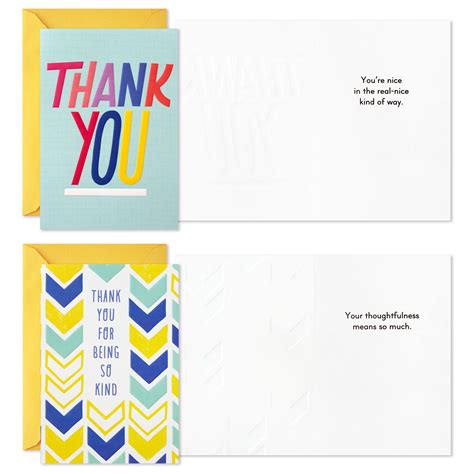 Hallmark Thank-You Cards, Assorted Bold and Bright Designs, 12 ct ...