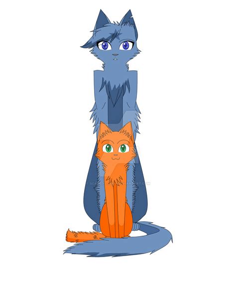 Bluestar and Firepaw -unfinished- by scared-laugh on DeviantArt