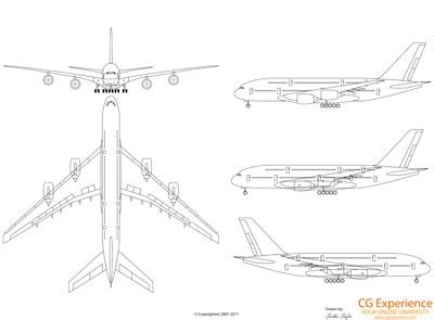 Airbus A380 blueprints | Airbus a380, Blueprints, Airbus