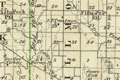 Vintage Montgomery County IL Map 1876 Old Illinois Map | Etsy