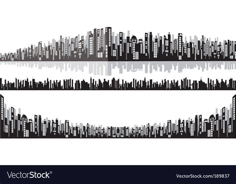 Panorama cityscape Royalty Free Vector Image - VectorStock