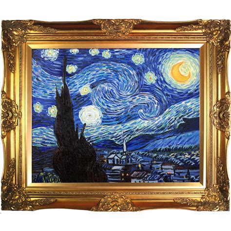 Starry Night by Vincent Van Gogh - Picture Frame Painting on Canvas | Starry night van gogh ...