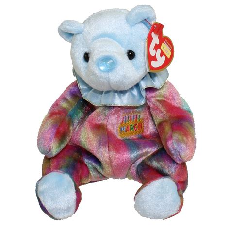 ty beanie babies happy birthday bear march retired [toy] - Walmart.com ...