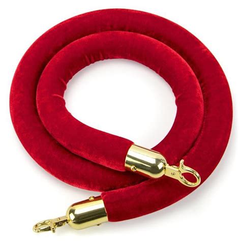 4.5-foot Red Velvet Rope, Gold - Walmart.com - Walmart.com