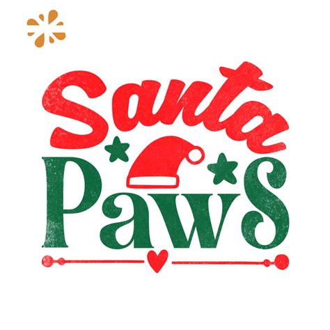 Santa Paws Svg, Christmas Svg, Xmas Svg, Holly Svg, Christma - Inspire ...