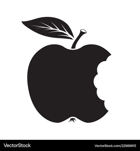 Bite apple icon Royalty Free Vector Image - VectorStock