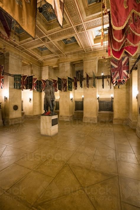 Image of Inside the Shrine of Remembrance in Melbourne - Austockphoto