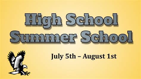 High School Summer School Information | LakeVille Community Schools