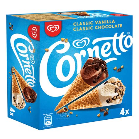 Cornetto Ice Cream Cone - Classic (Vanilla & Chocolate) | NTUC FairPrice