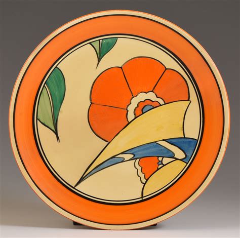 Clarice Cliff ZAP 26CM WALL PLATE C.1930