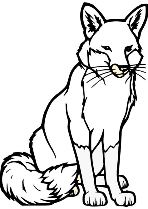 fox drawings Colouring Pages