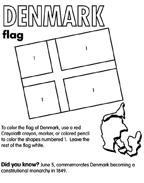 Color the Flag of Denmark with Crayola®