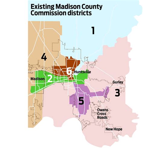 Madison County adopts new commission districts to reflect population ...