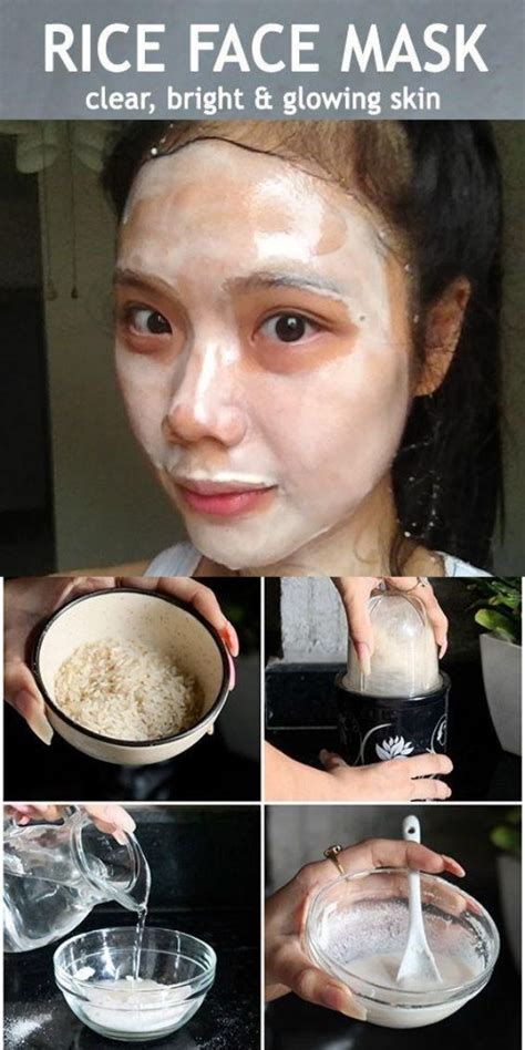 RICE FACE MASK – CLEAR, BRIGHT & GLOWING SKIN | Bright glowing skin, Glowing skin diy face masks ...