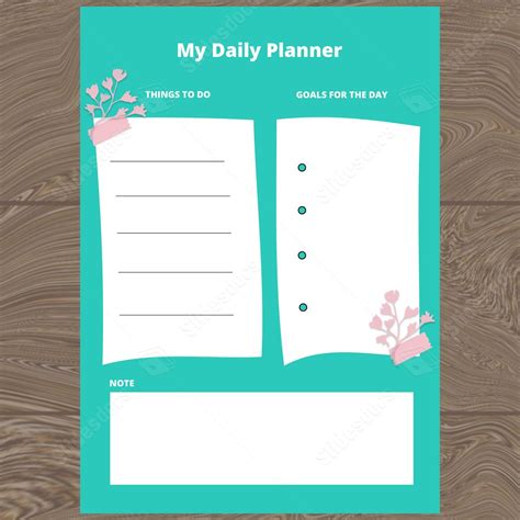 Plan Planner Floral Pad A4 Simple Aesthetic Word Template And Google ...