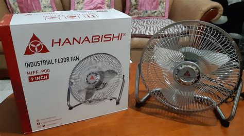 Hanabishi Industrial Floor Fan HIFF-900 9-Inch Unboxing Price: 1,085 ...