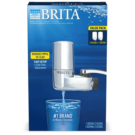 Brita Complete Tap Water Faucet Filtration System Value Pack - Chrome ...