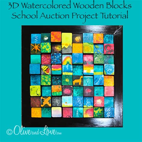 3D wooden blocks - Children's Auction Art Project — Olive & Love