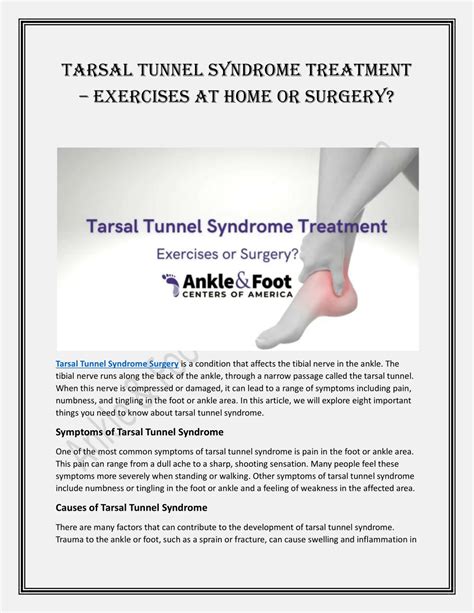 PPT - Tarsal Tunnel Syndrome Treatment PowerPoint Presentation, free ...