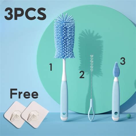 Bottle Brush Set 8 in 1 Tools for cleaning bottles straws and cups | Shopee Malaysia