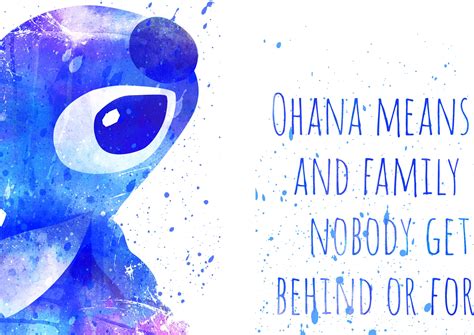 Ohana POSTER: Quote poster Ohana quote Decorative Ohana | Etsy