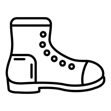 Army Boots Line Icon 6169767 Vector Art at Vecteezy