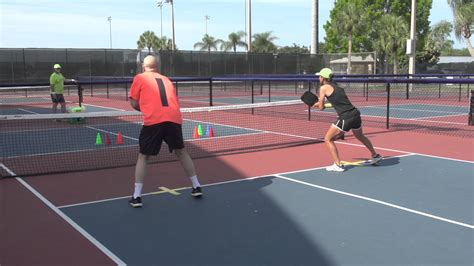 Pickleball Tutor Tips: 2 Player Poach Volley Drill - YouTube