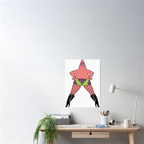 "Patrick Star with boots" Poster for Sale by frangipanms | Redbubble