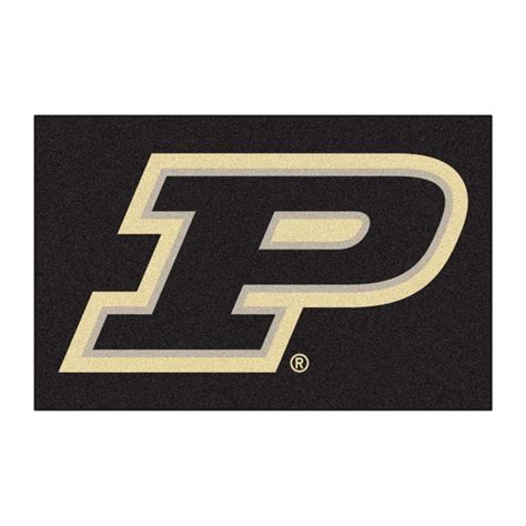 FANMATS NCAA Purdue University P Logo Black 1 ft. 7 in. x 2 ft. 6 in ...