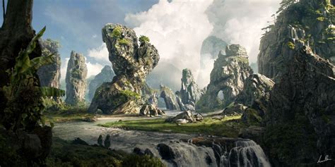 ArtStation - Meet Me Everywhere, Lauric Bonnemort | Fantasy art landscapes, Fantasy landscape ...