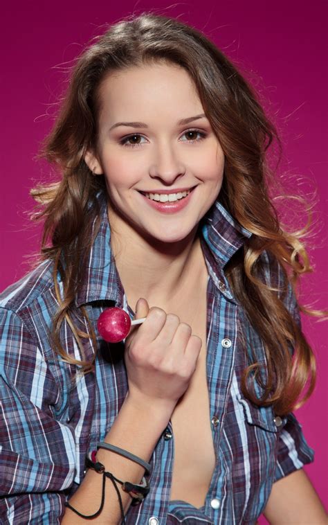 brunette, pink background, Toxic A, curly hair, smiling, model, plaid shirt, long hair, open ...