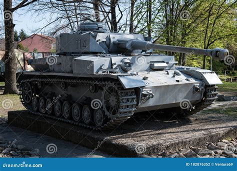 German gray Panzer IV tank editorial photography. Image of museum - 182876352