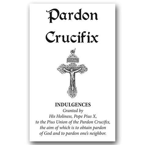 Pardon Crucifix Leaflet – Mary Immaculate Queen Center