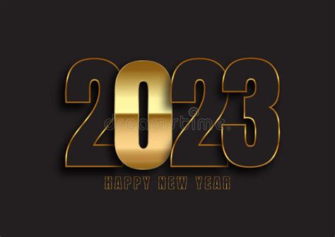 Happy New Year Banner with Gold and Black Design Stock Vector ...