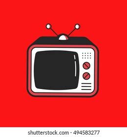 Retro Tv Vector Illustration Stock Vector (Royalty Free) 494583277