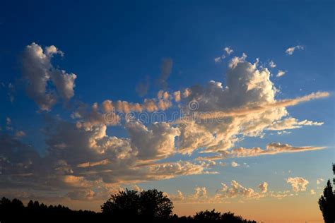 Stratocumulus Clouds at Sunset Stock Image - Image of high, meteorology: 253159093