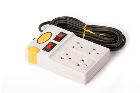 Multiple Socket Extension Cord with Switch Stock Image - Image of cable ...