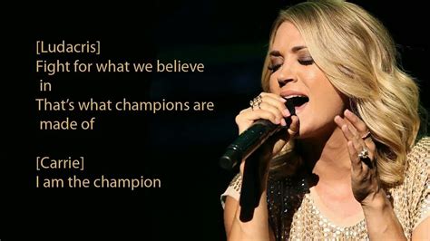 Carrie Underwood The Champion lyrics - YouTube