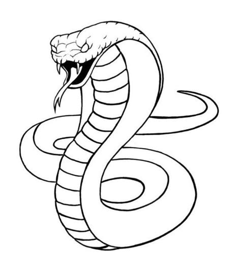 King Cobra Snake Coloring Pages