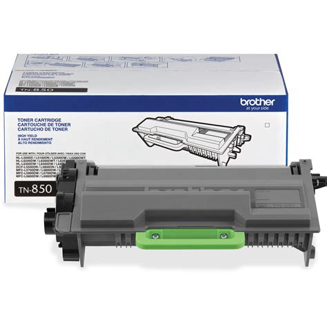 Brother Genuine High Yield Toner Cartridge, TN850, Replacement Black Toner, Page Yield Up To ...