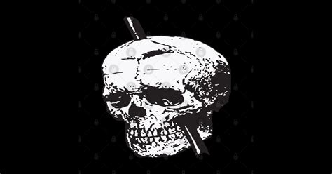 Black and White Skull of Phineas Gage With Tamping Iron Vector ...