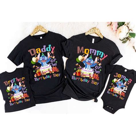 Personalized Disney Family Stitch Birthday Shirt, Lilo And S - Inspire Uplift