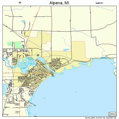 Alpena Michigan Street Map 2601740