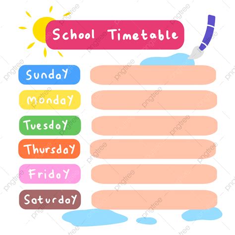 Gambar Jadwal Sekolah, Meja Sekolah, Kumpulan Jurnal Sekolah, Meja PNG Transparan Clipart dan ...