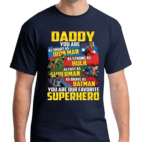 Daddy Superhero T-Shirt MENS Dad, Fathers Day, Marvel, Fathers Day Iron ...