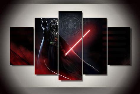 5 Panels Darth Vader Canvas Art #DarthVader #StarWars | Star wars ...