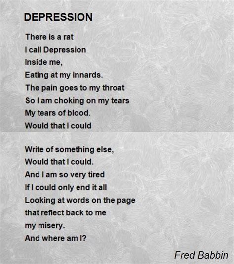 Depression Poems About Life